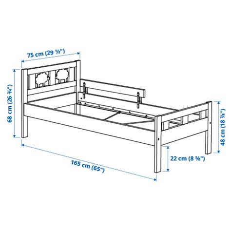 Rozkreslenie rozmerov postele IKEA KRITTER