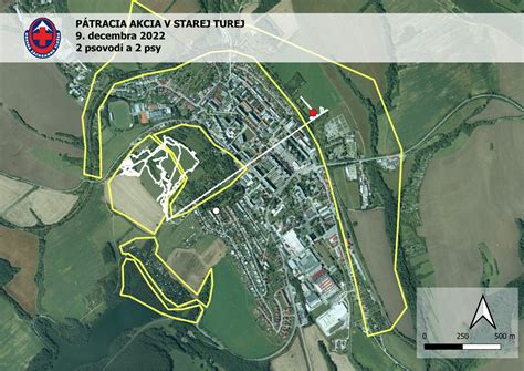 Mapa Starej Turej s vyznačenými ulicami