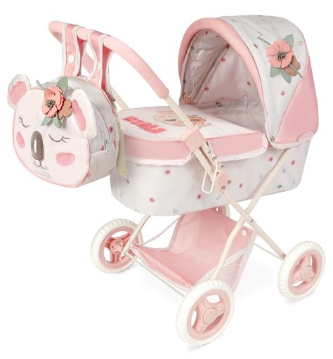 Štýlový fialový kočík pre bábiku