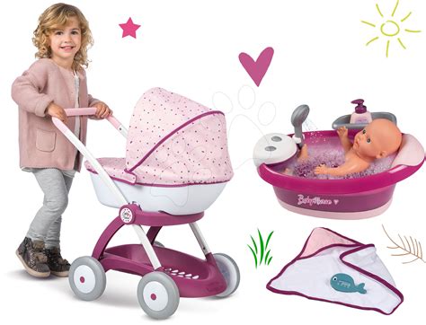 Ilustrácia dievčatka s kočíkom pre bábiky