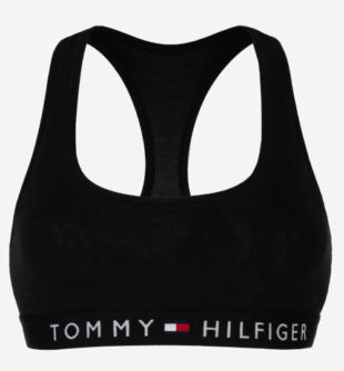 Čierna športová bavlnená podprsenka Tommy Hilfiger