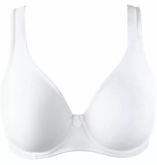 Jednofarebná biela bezšvová podprsenka pre veľké prsia