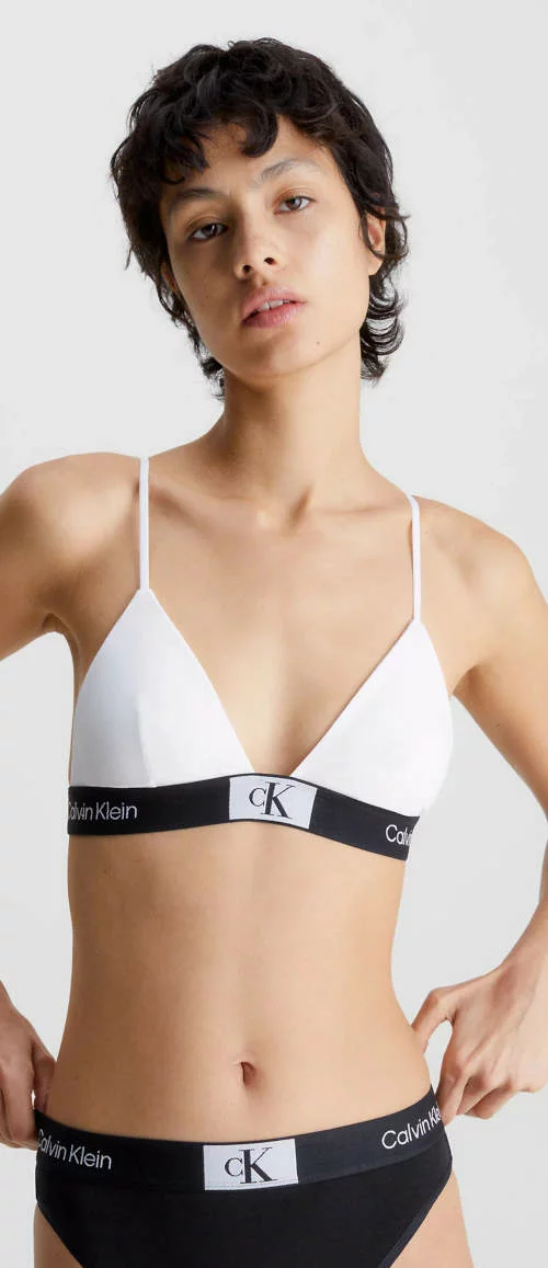Bielo-čierna podprsenka Calvin Klein Underwear